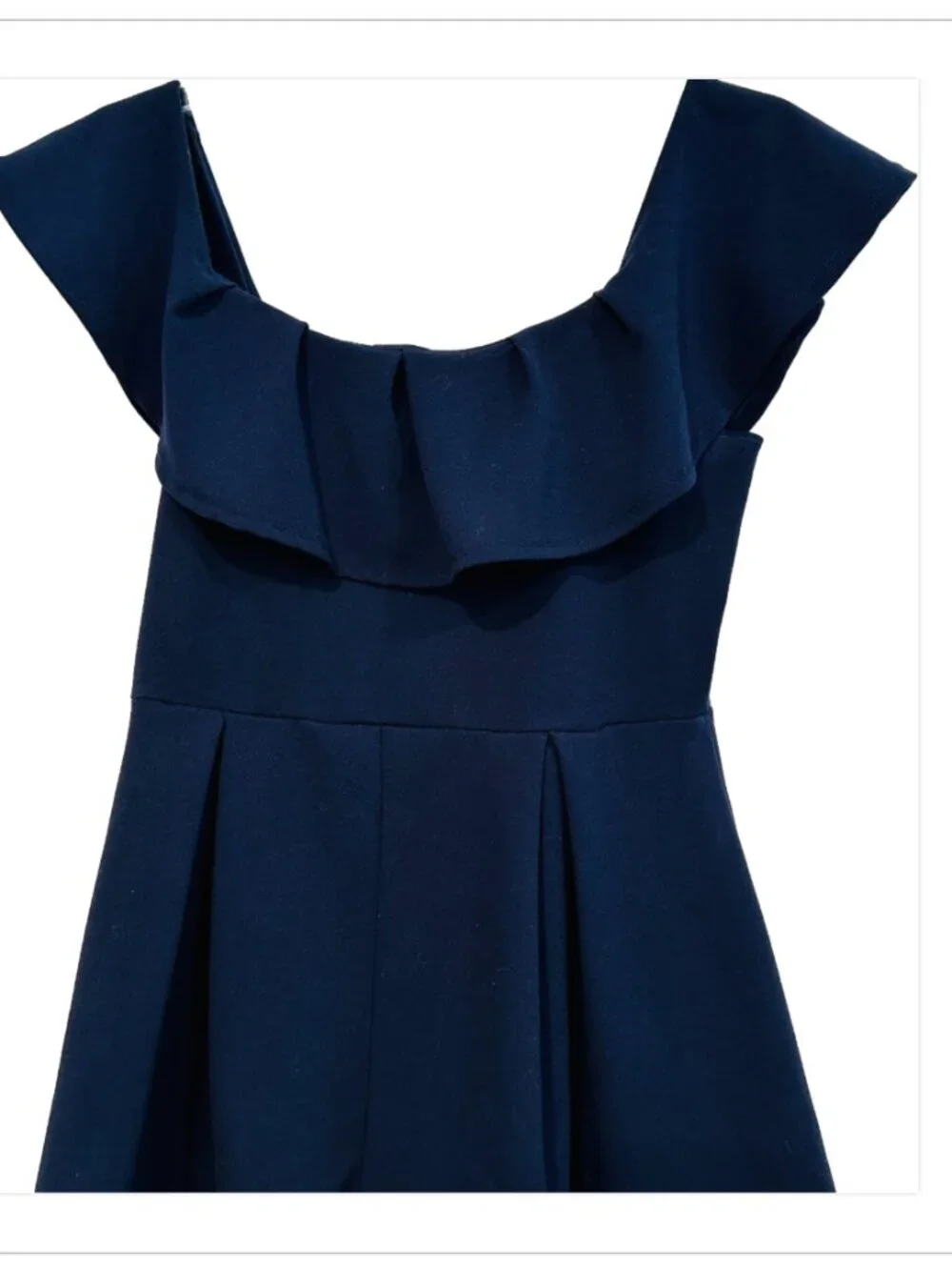 Fashion Nova Stretch Romper Shorts / Mini Dress Off Shoulder Navy Blue Womens 1X